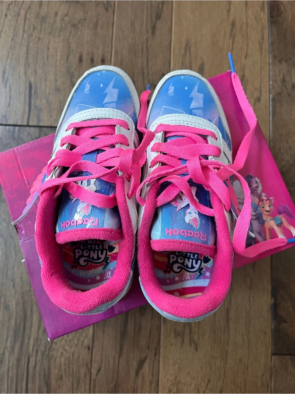 Reebok My Little Pony Zipp Kids Pink and Blue Sneakers - size 11